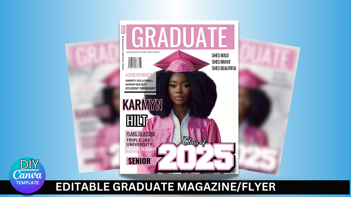 Graduate Magazine Cover Template