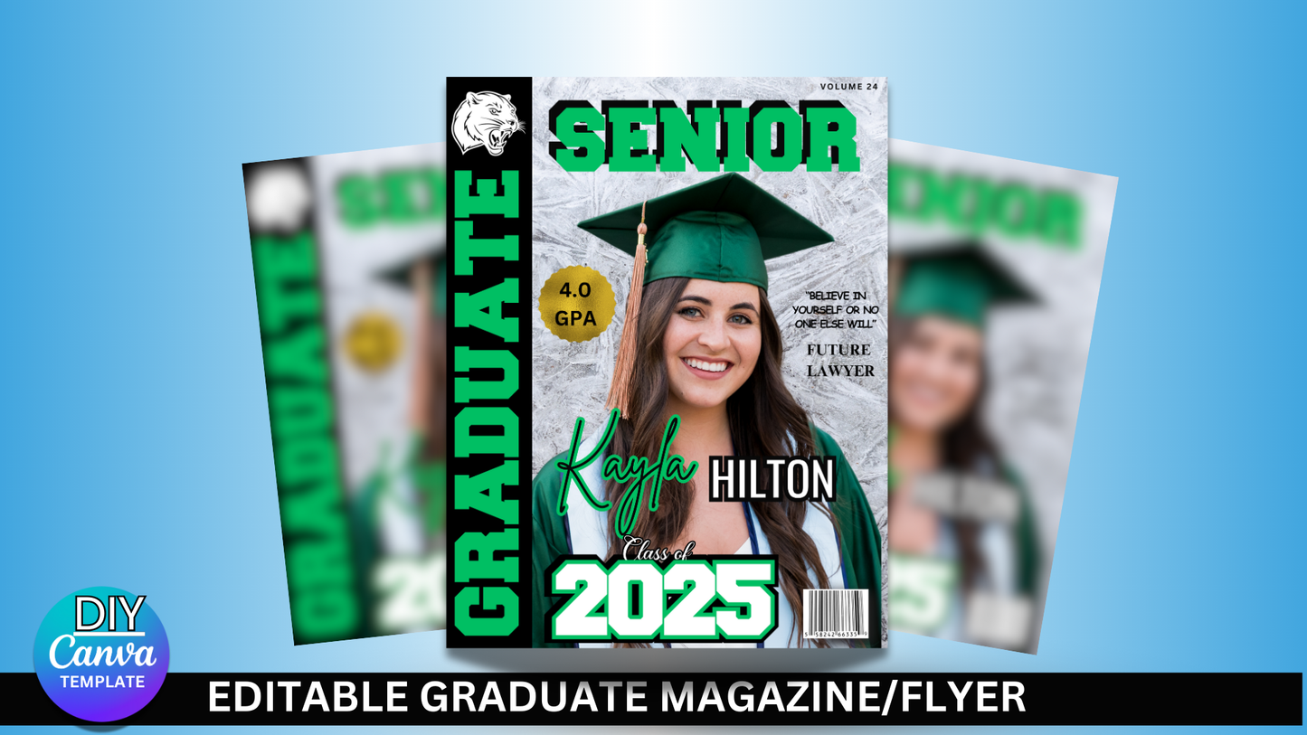 Graduate Magazine Cover Template