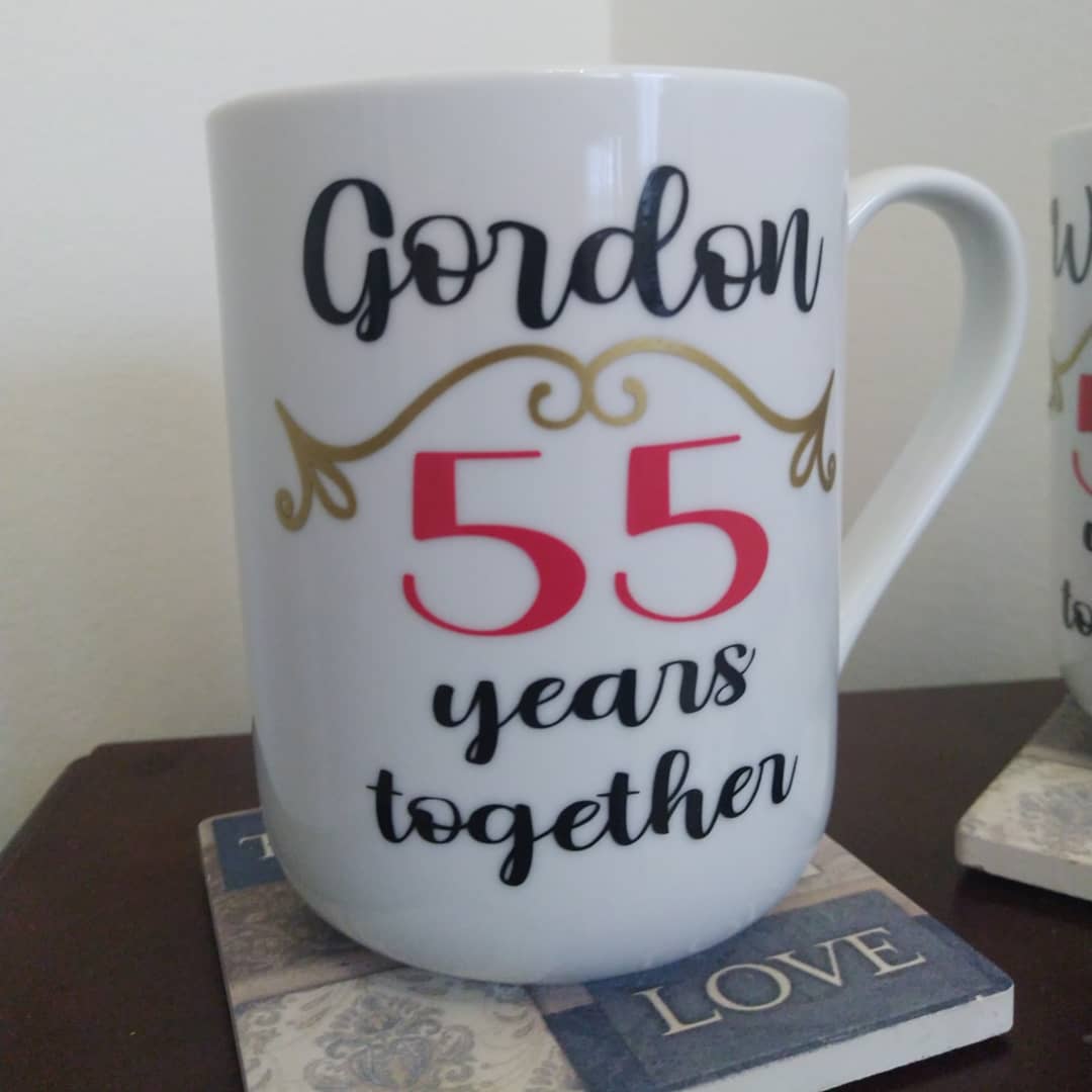 "A True Love Story Never Ends"- personalized mug set