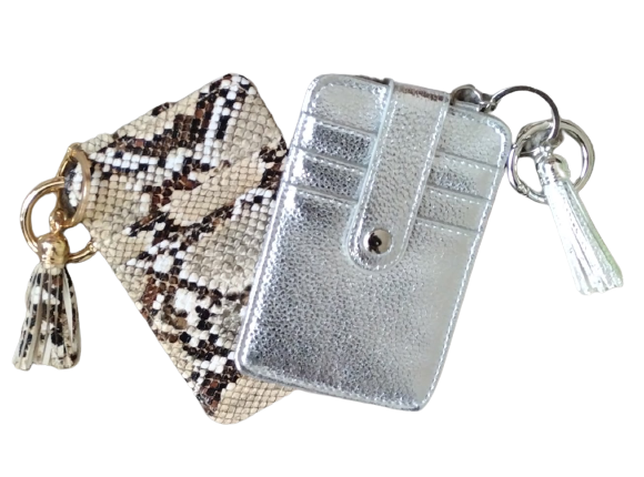 Credit card wallet keychains