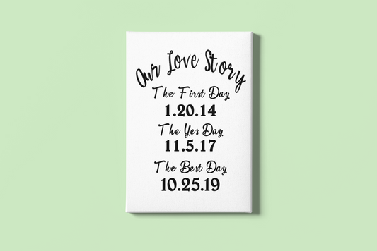 Our Love Story Canvas