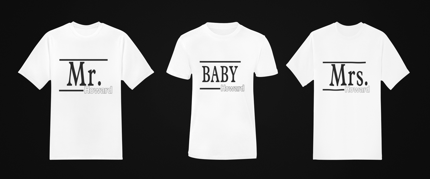 Family Title T-Shirt set
