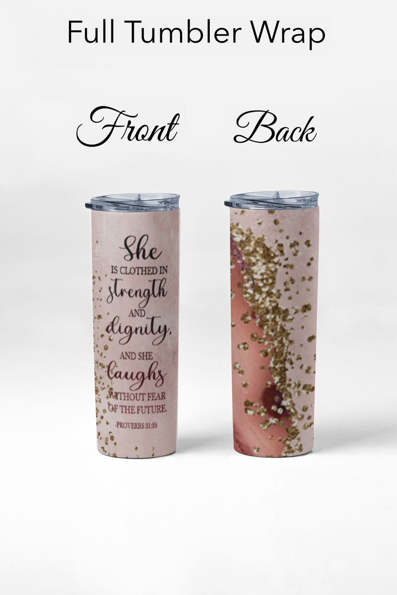 Three tumblers mockup  Full wrap Plain Background