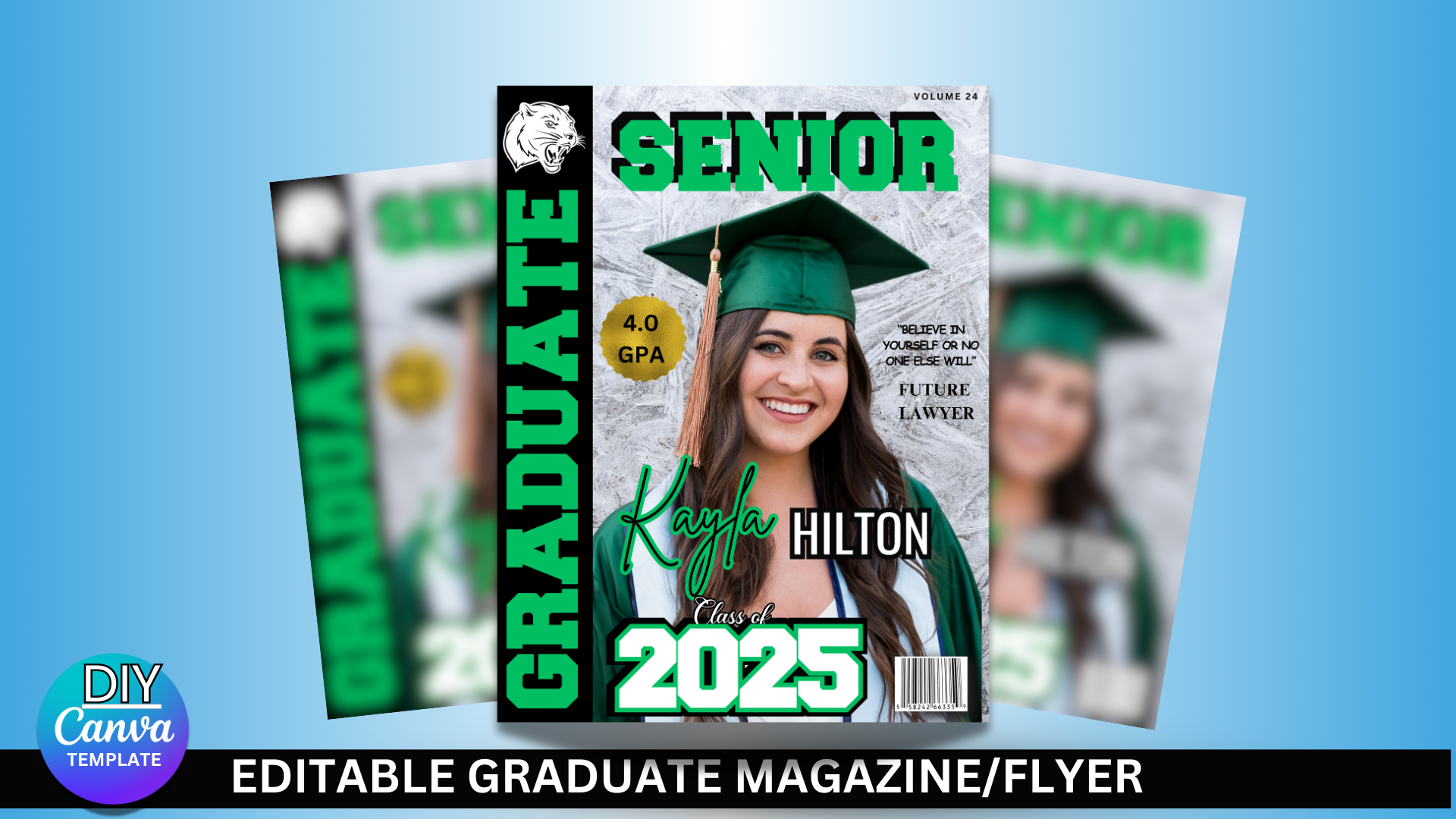 Graduate Magazine Cover Template – Triple Jae Designs, LLC