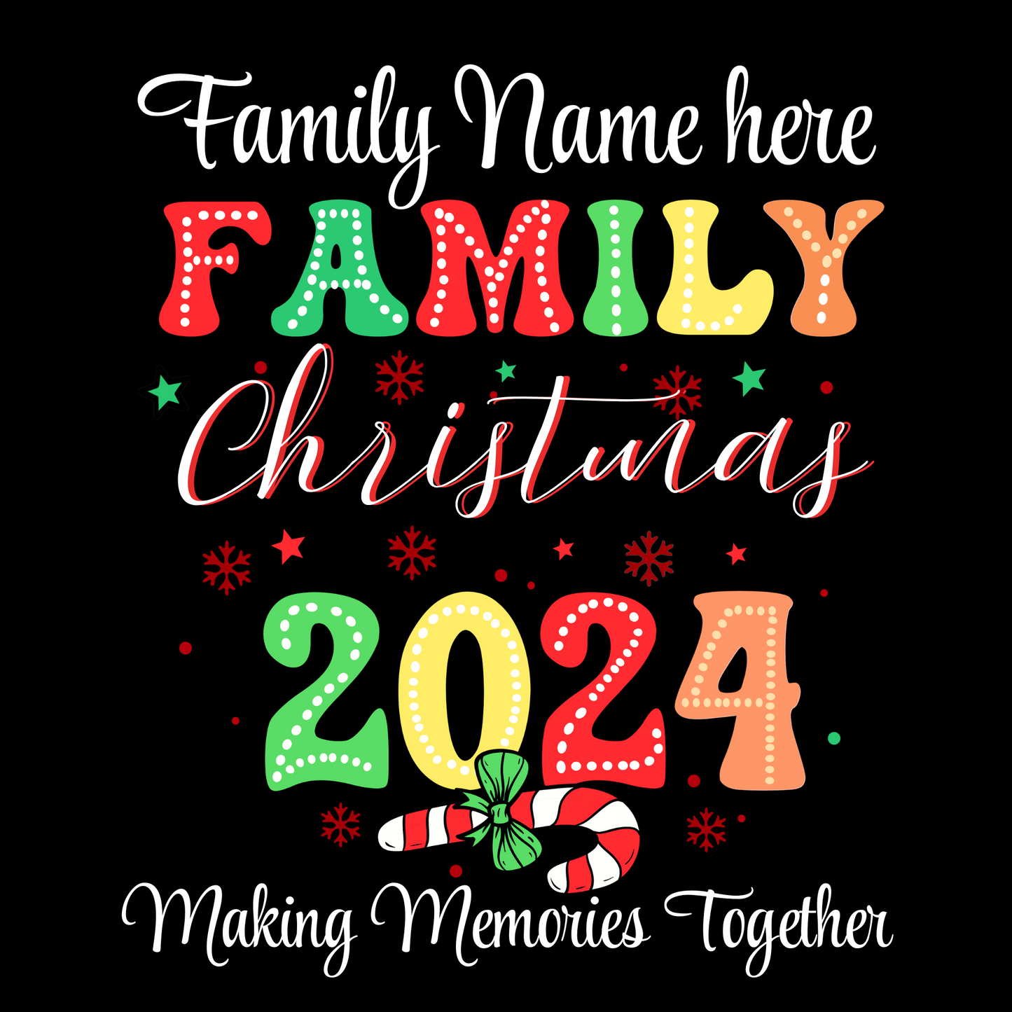 Personalized Family Christmas- 2024 T-SHIRTS