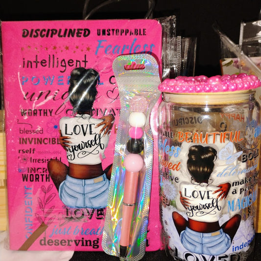 "Love Yourself- black girl" Journal Set