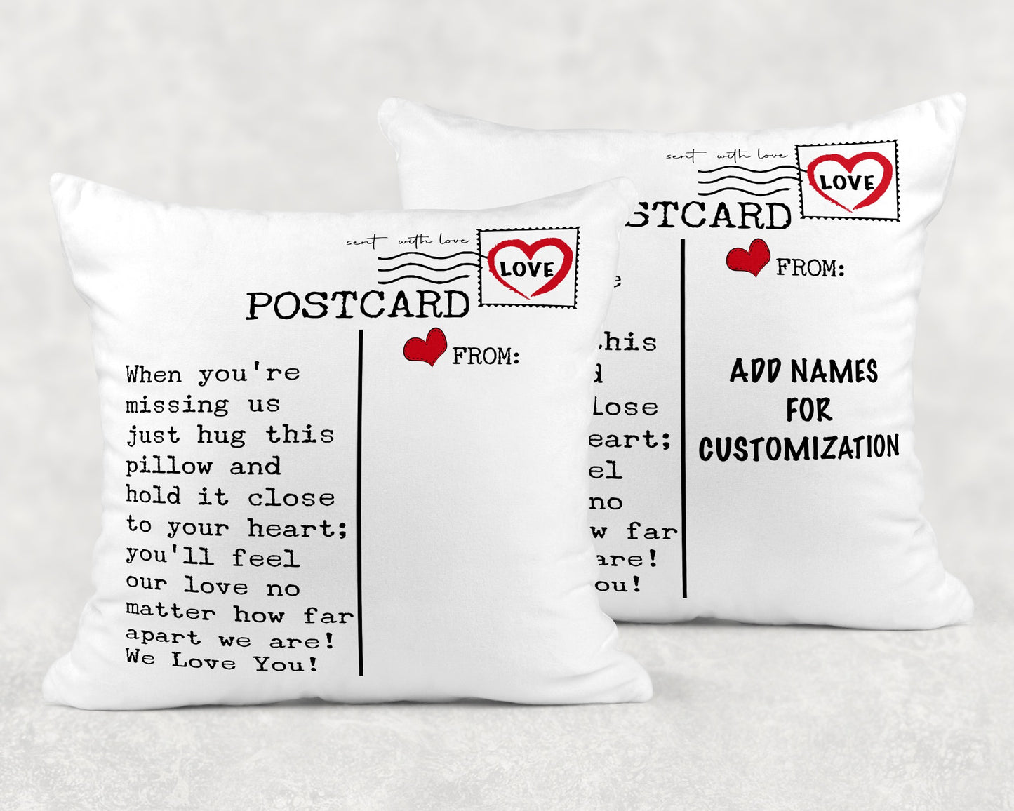 Postcard pillow