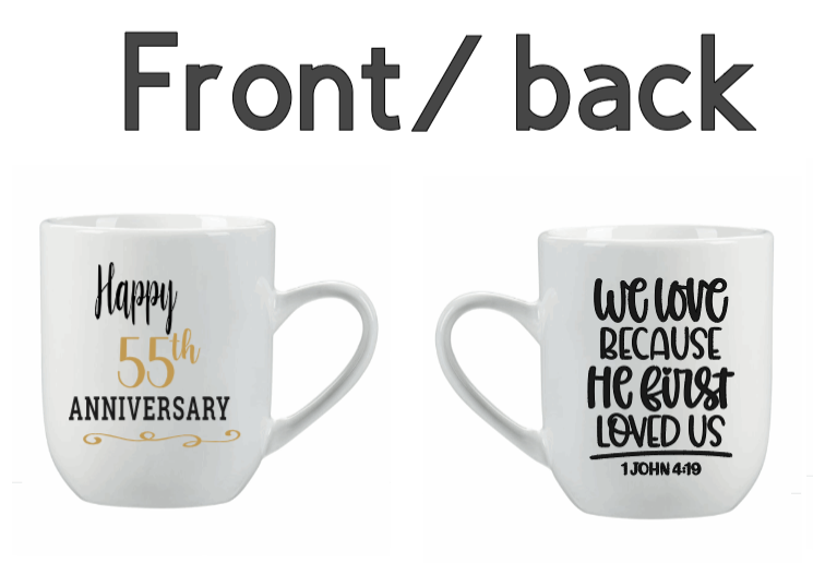 "Anniversary"- personalized mug set