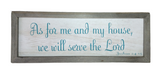 "As for me and my house"-Plaque