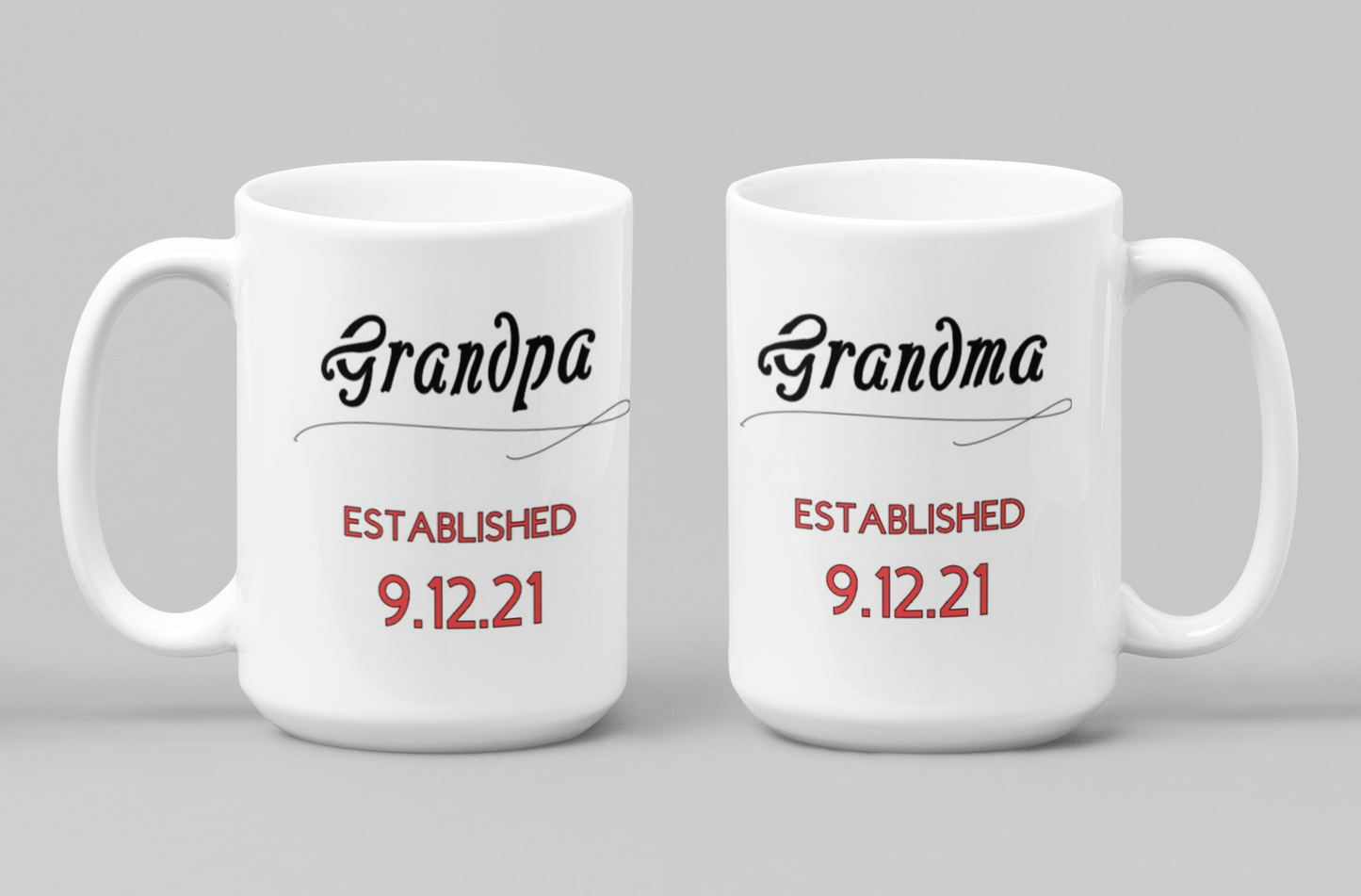 "Grandpa & Grandpa"- personalized mug set