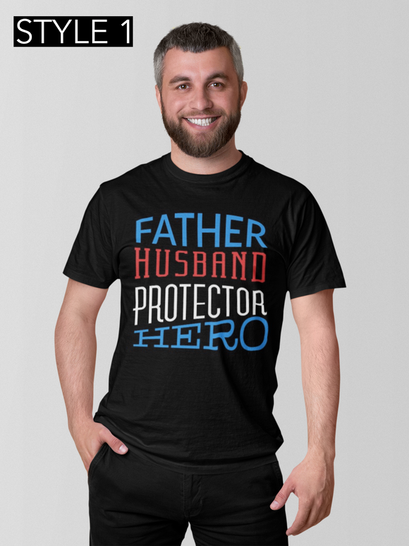 Father Husband Hero Protector T-shirt