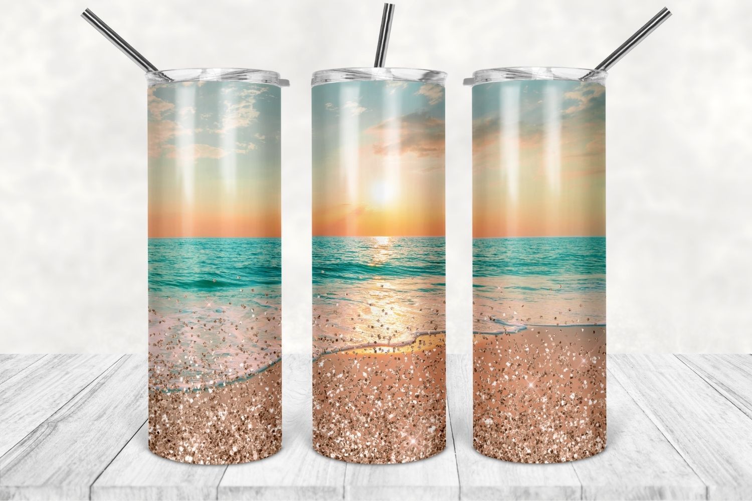 Sunrise Pastel Tumbler – Pretty Sparkle Designs