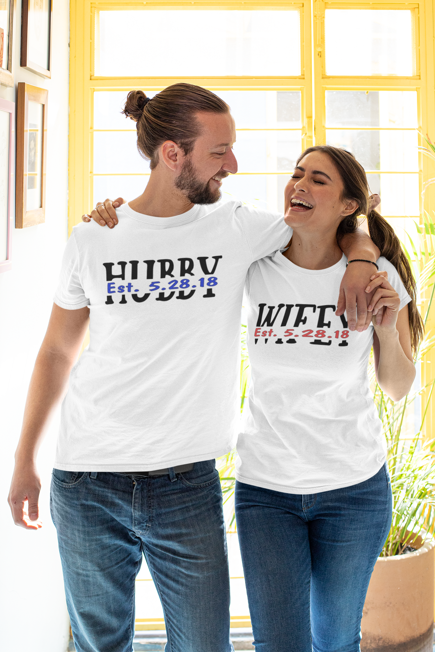 Hubby Wifey T Shirt set Triple Jae Designs LLC