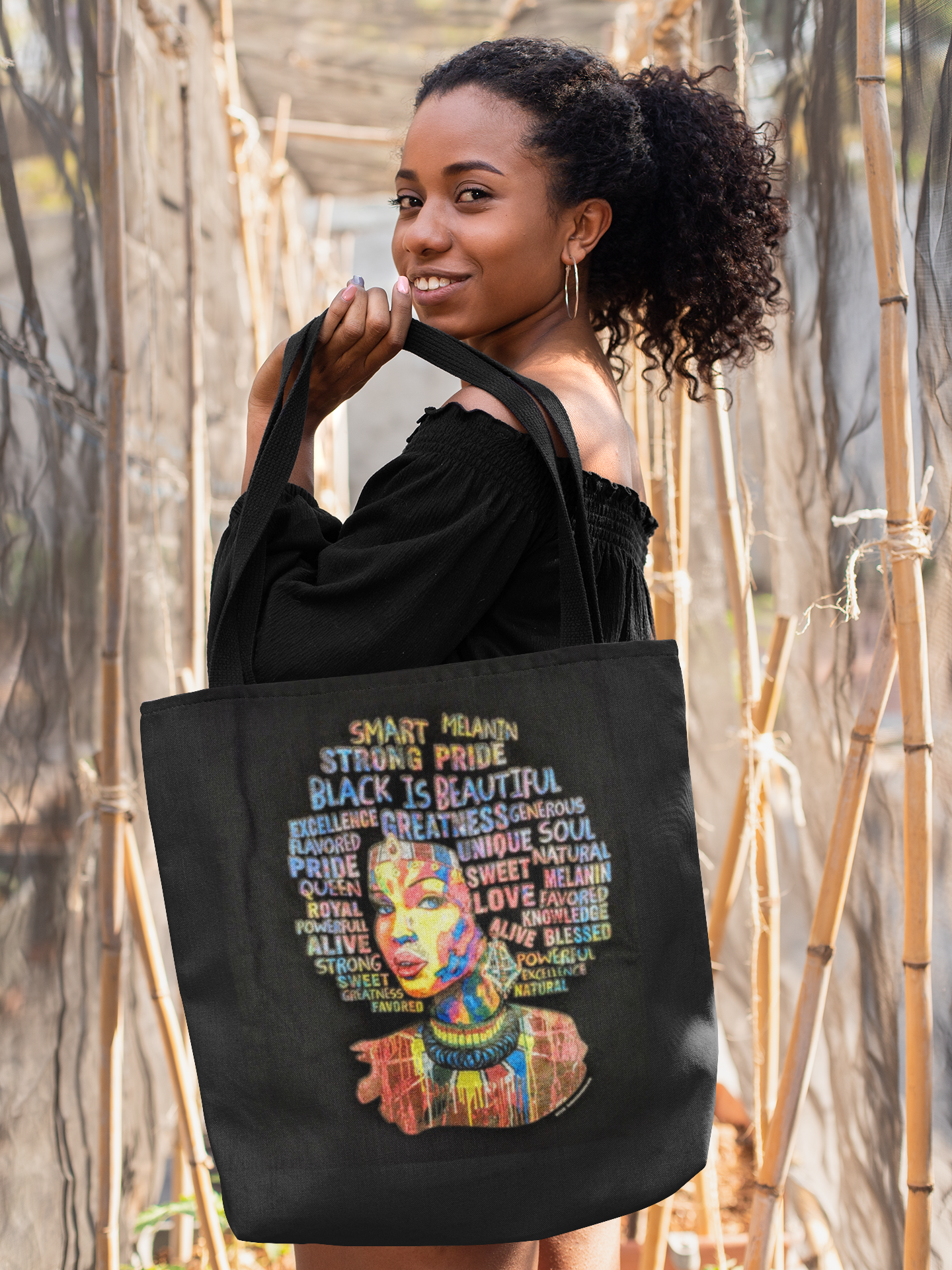 My black is beautiful- Large Tote bag